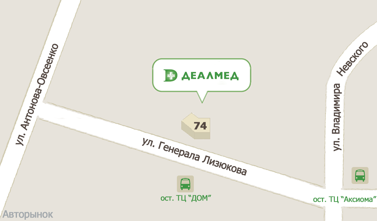 ДЕАЛМЕД - Схема проезда в Воронеже